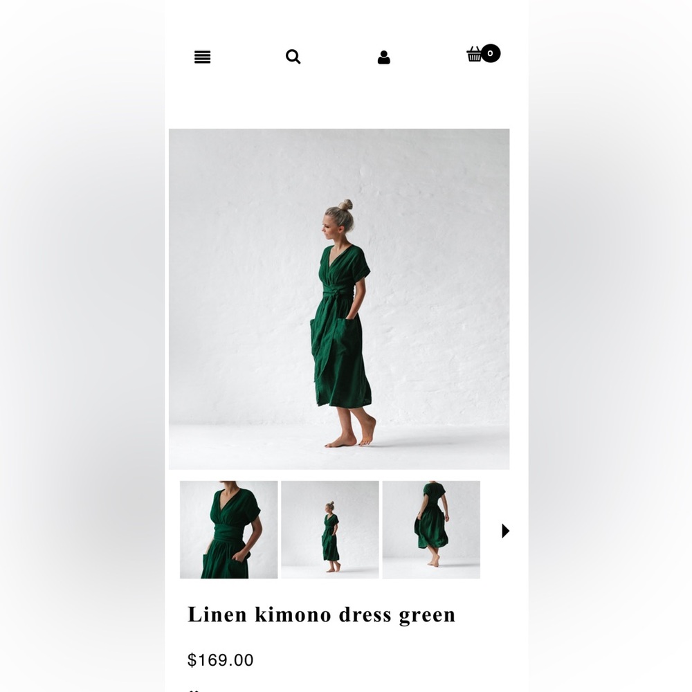 Seaside tones kimono dress small. Green. New with tags